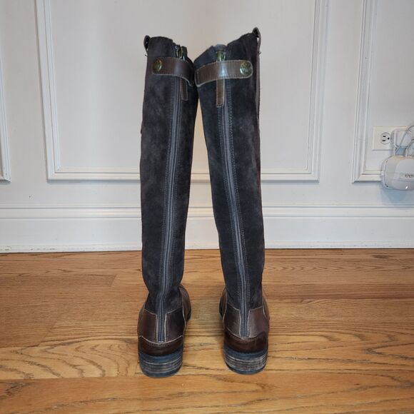 Sam Edelman Pembrooke brown Suede Knee High Riding Boots western block heel 8.5 - Picture 5 of 12